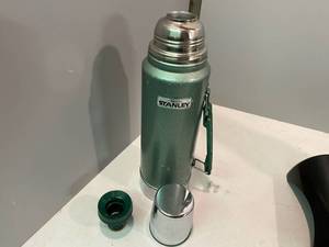 lot 176 image: STANLEY THE ORIGINAL 2 Vintage Stanley Thermos Bottles, Melitta Coffee Warmer, Rival Electric Griddle