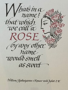lot 67 image: Framed Shakespeares Romeo and Juliet Quote