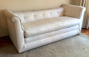 lot 9 image: Contemporary Style Upholstered Sofa