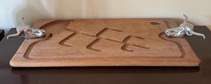 lot 87 image: Steer Motif Serving Board and Utensils
