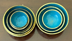 lot 95 image: Trio of Cloisonn Nesting Trinket Boxes