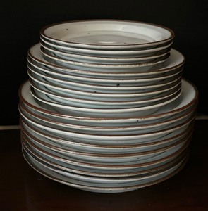 lot 101 image: Dansk Brown Mist Dish Set