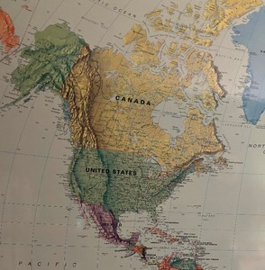 lot 117 image: Extra Large White Board Style Map of the World