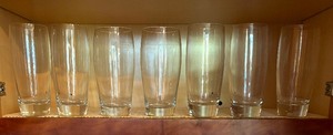 lot 127 image: Grouping of Clear Glass Drinking Glasses