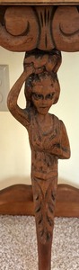 lot 140 image: Vintage Figural Half Dome Console  Accent Table