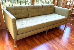 lot 7 image: Modern Style Tufted Upholstered Sofa