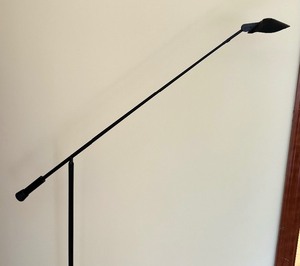 lot 148 image: Black Adjustable Height  Counter Balance Floor Lamp