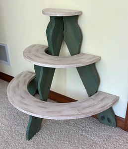 lot 149 image: Wooden Three Tier Plant Stand