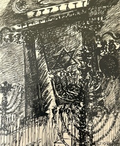 lot 154A image: Framed Black and White Etching Print