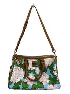 Dooney & Bourke White Hydrangea Side Pocket Satchel Bag (12 W x 7 D x 7 T) with Coin Purse