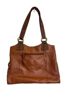 CHI Carlos Falchi Brown Leather PurseHandbag (14 W x 5.5 D x 11 T)