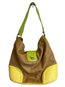 Emma Fox Tan Two-Tone Oversize Shoulder Handbag (12 W 6 D x 9 T)