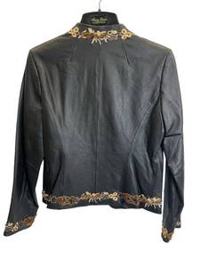 Pamela McCoy Womens 100% Genuine Leather Jacket (Size Small)