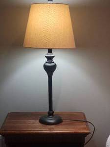 lot 90 image: Chic Black Silhoutte Table Lamp