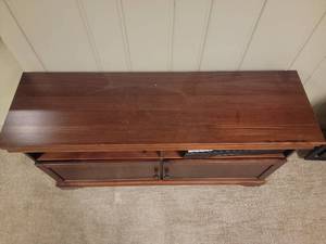 lot 79 image: Rich Hardwood Entertainment Stand