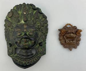 Nazar Battu Wall Dcor Sculpture Brass Mahakal Face Mask Wall hanging Angry Budda Wall Accessories & More