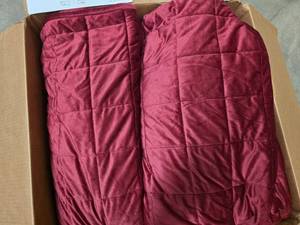 2 Surefit furniture covers - burgandy color - sofa and loveseat sizes - not new but in great condition