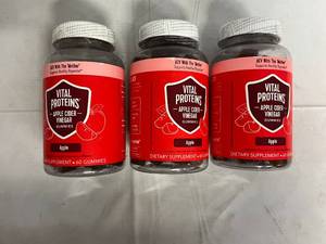 3 Bottles of Vital Proteins Apple Cider Vinegar Gummies