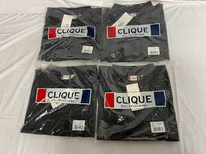 4 Gray Clique Polo Shirts - XL