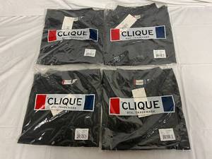 4 Gray Clique Polo Shirts - XL