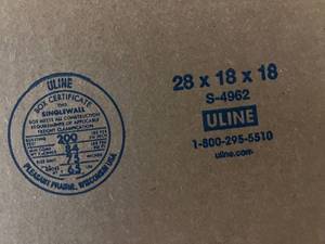 10 Foldable Cardboard Boxes - 28 x 18 x 18
