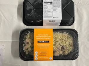 A. 2x 1.69lbs Family Meal Lemon Garlic Mediterranean Style Pasta wChicken(Target)