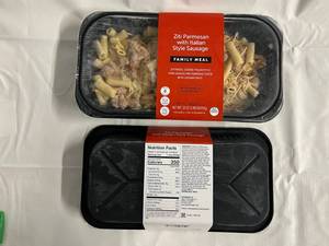 G. 2x 1.69lbs Family Meal Ziti Parmesan wItalian Sausage(Target)