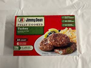 F. 24ct Jimmy Dean Turkey Sausage Patties