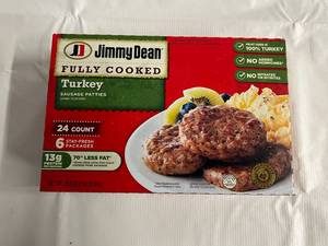 F. 24ct Jimmy Dean Turkey Sausage Patties