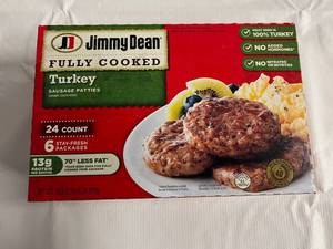 F. 24ct Jimmy Dean Turkey Sausage Patties