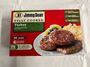 F. 24ct Jimmy Dean Turkey Sausage Patties