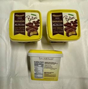 B. 3x 9.5oz Frozen Chocolate Covered Banana Bites