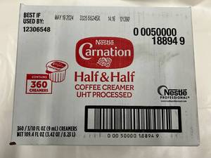 360x Carnation Half & Half Coffee Creamer