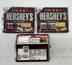 3x 6-1.55oz Bars Hersheys Milk Chocolate Bars