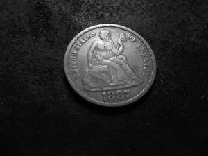 1887 S Seated Dime