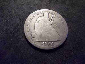 1866 Seated Half Dollar