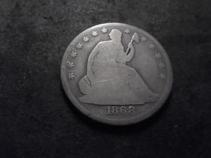 1868 Seated Half Dollar