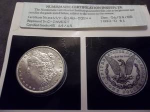 1883 O Morgan Silver Dollar