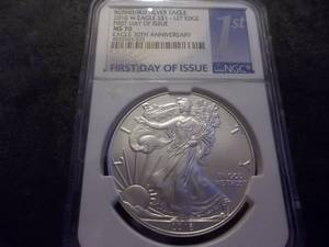 1916 W Silver Eagle First Day Issue MS70