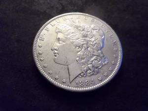 1884 O Morgan Silver Dollar