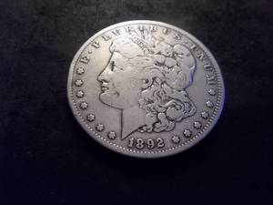 1892 S Morgan Silver Dollar