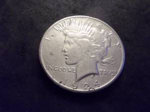 1924 S Peace Silver Dollar