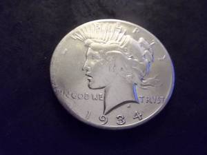1934 S Peace Silver Dollar