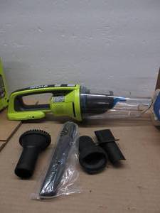lot 30 image: RYOBI Pacroban ONE 18V Cordless WetDry Hand Vacuum (Tool Only) PET HAIR, USED, TESTED, WORKS