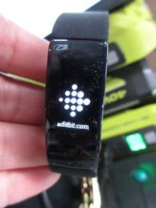 lot 65 image: Fitbit Inspire HR Heart Rate and Fitness Tracker, One Size 1 BAND Included SLIGHTLY USED, NOT TESTED BUT TURNS ON