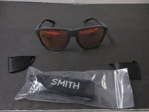 lot 83 image: SMITH Embark Sunglasses  Performance Sports Sunglasses with Removable Side Shields for Skiing, Snowboarding & More  For Men & Women  Matte Slate  Copper Red Mirror ChromaPop Photochromic Lenses USED, GOOD CONDITION