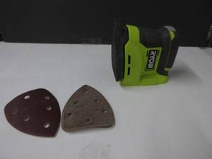 lot 89 image: RYOBI 18V Corner Cat Finish Sander (TOOL ONLY)  TESTED, WORKS, USED