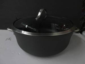 lot 93 image: CALPHALON Dutch Oven 8.5 QT DENTED, NEVER USED