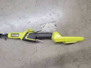 lot 136 image: Ryobi ONE 10 in. 40-Volt Lithium-Ion Cordless Pole Saw, With Extension Pole and Handle (Not Pictured), (Tool Only) - USED, WORKS