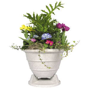 lot 4 image: Rockustics OmniPlanter 5.25 Grey Granite Outdoor Weatherproof Planter Audio Speaker
